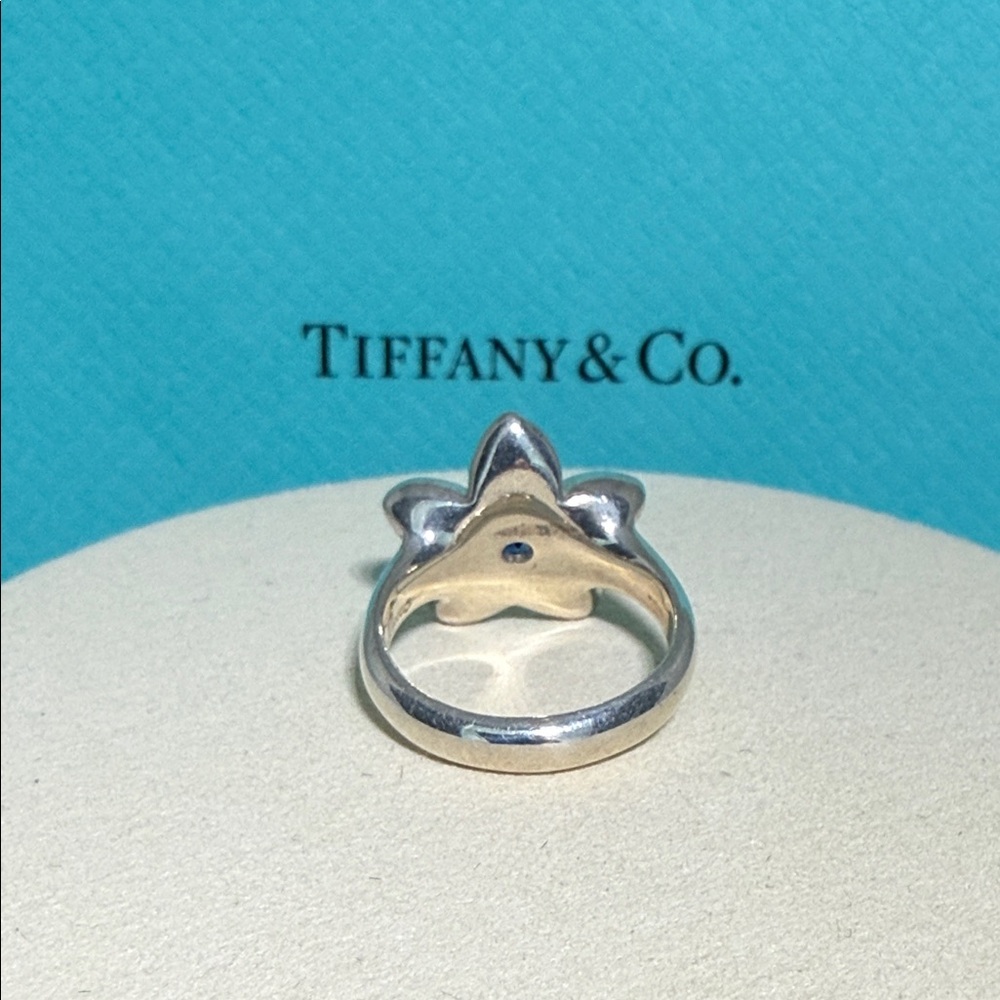 Tiffany & Co. Sterling Silver Iolite Daisy flower Iolite Ring - Picture 5 of 11